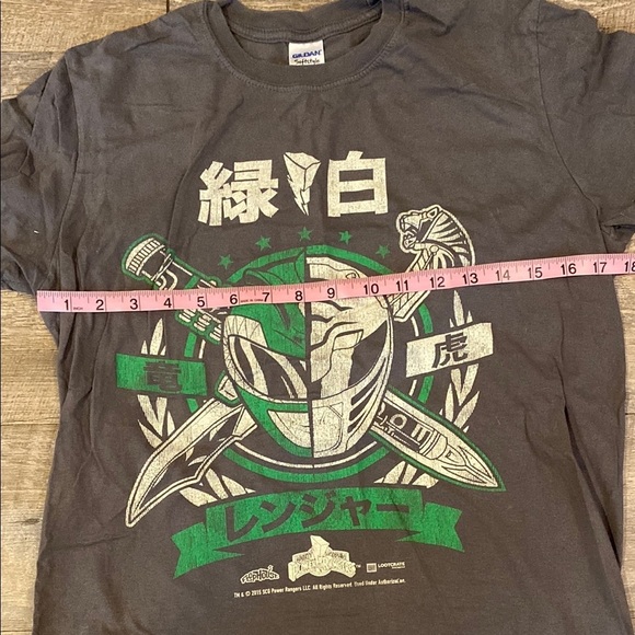 Gildan Green Power Ranger Vintage inspired Short Sleeve Tee - Picture 4 of 7